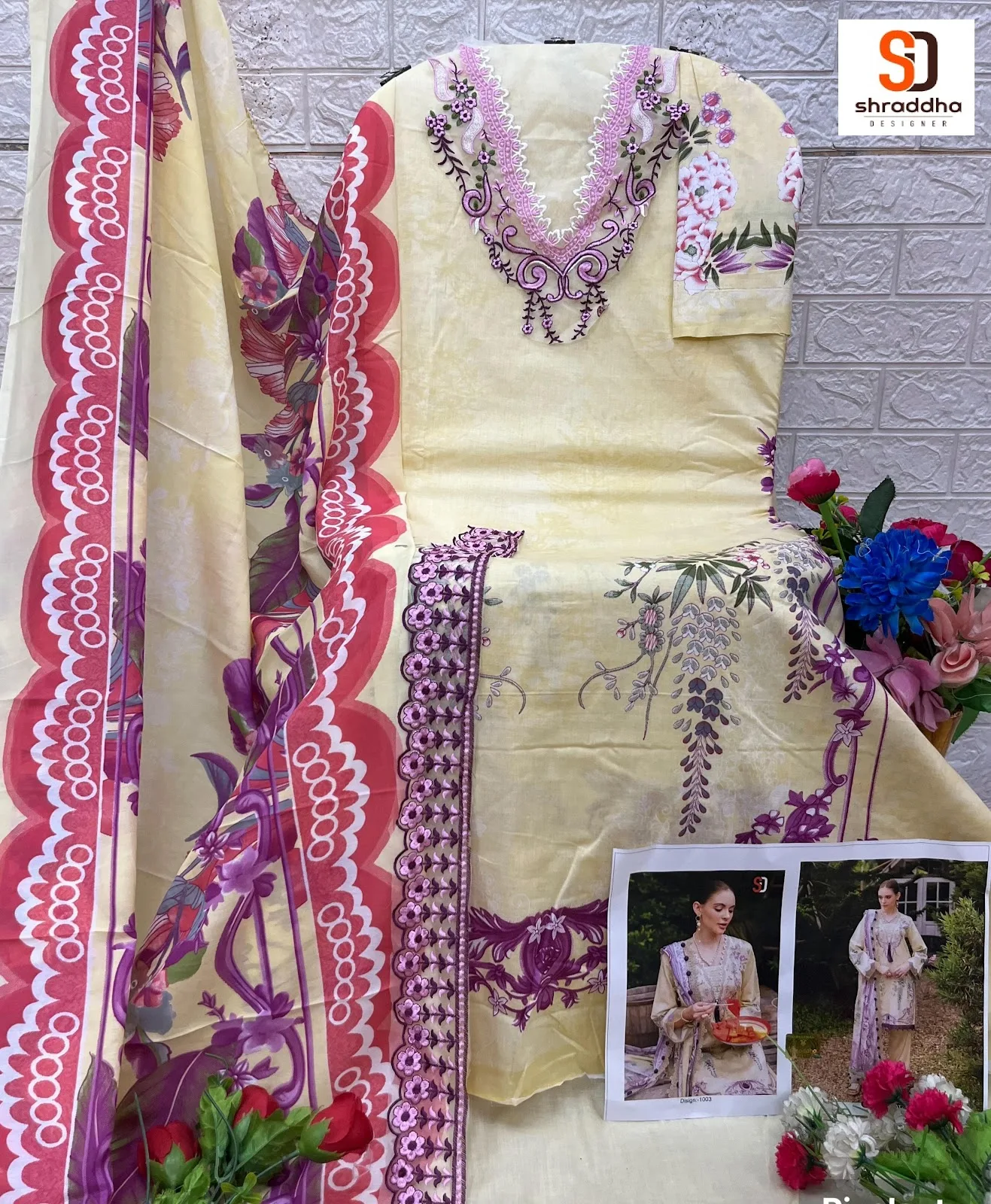 Jade Urbane Vol 1 Lawn Collection Shraddha Designer Cotton Embroidery Pakistani Patch Work Suits