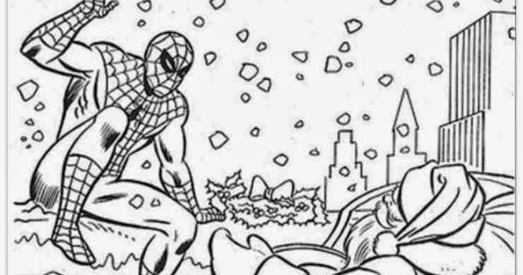 coloriage spiderman noel imprimer