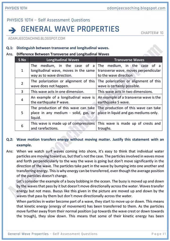 general-wave-properties-self-assessment-questions-physics-10th