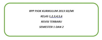 RPP PJOK K13 SD Kelas 1,2,3,4,5,6 Revisi