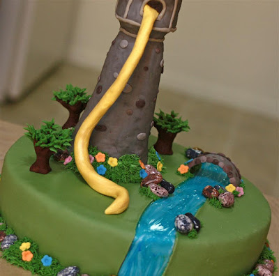I got to do a Tangled Rapunzel themed cake this week for a friend's daughter
