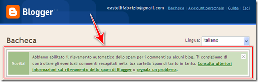 come gestire eliminare commenti spam blogger