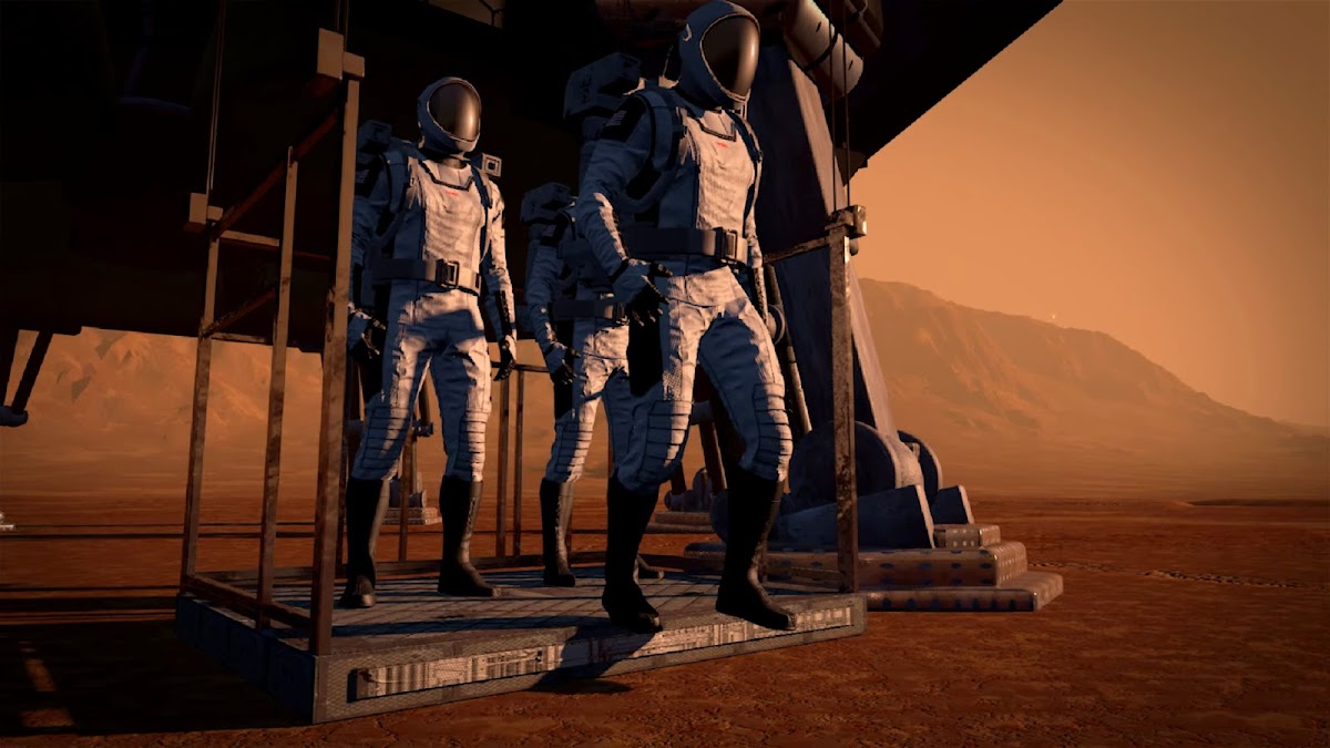 1st SpaceX astronauts stepping down on Mars by iamVisual
