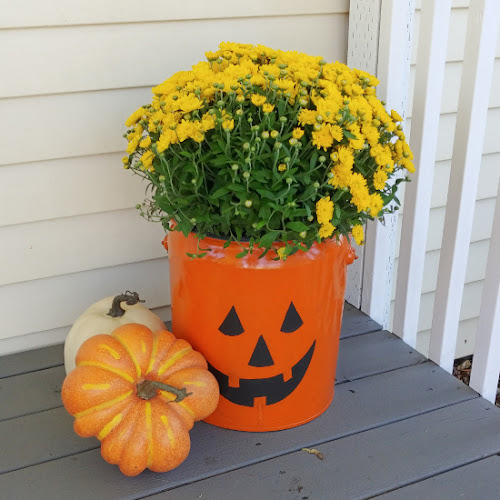 Upcycled Bucket Jack-O-Lantern