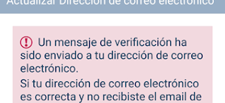 mensaje reenvio de verificacion de cuenta