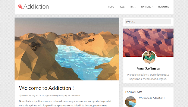 Addiction Kişisel Blogger Teması