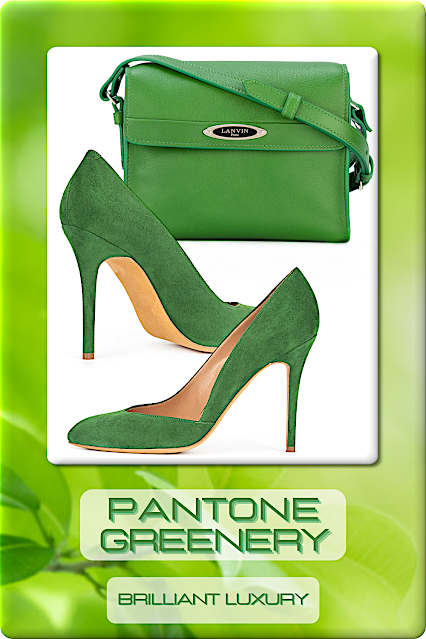 ♦Pantone Fashion Color Greenery #pantone #green #shoes #bags #brilliantluxury