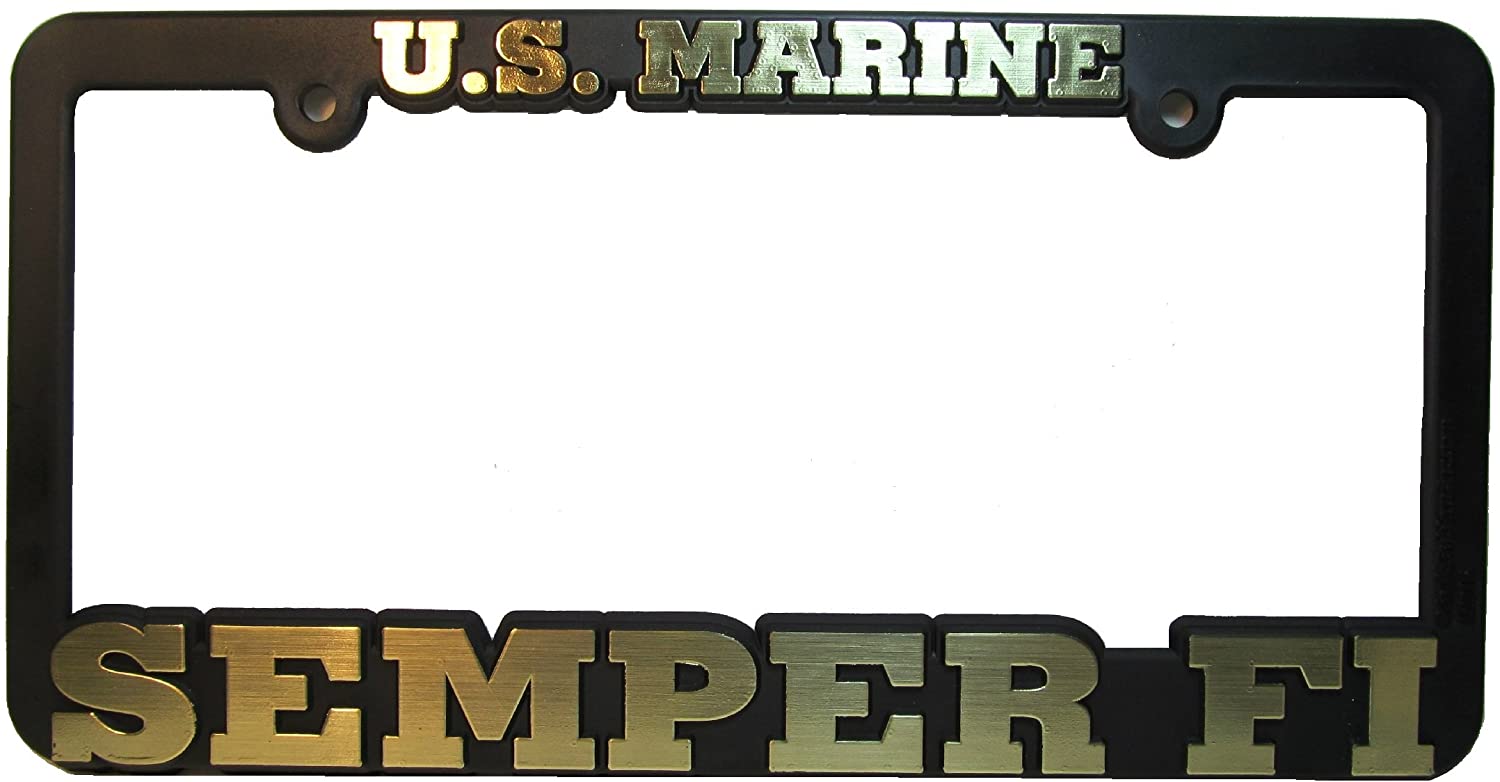 Amazon Com Us Marine Semper Fi Auto License Plate Frame Usmc Automotive Us Marine Semper Fi Auto License Plate