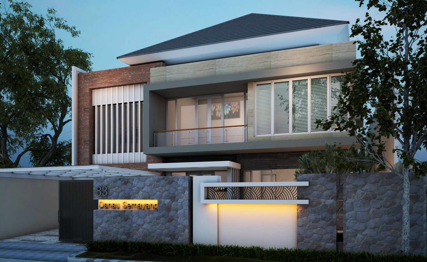 70 Desain Rumah Mewah Minimalis Modern 2 Lantai Desain Rumah