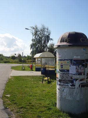 Przystanek minibusów w Gąskach (Gmina Mielno)