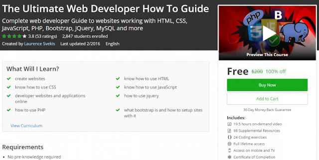 [100% Off] The Ultimate Web Developer How To Guide| Worth 200$