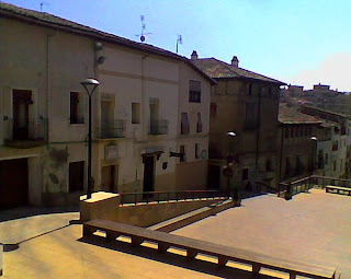 Plaza de la Candelera en Barbastro (Somontano, Huesca, Aragón, España)