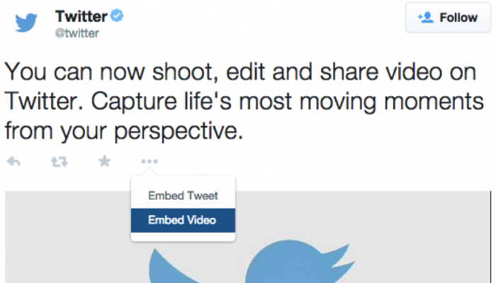 Embed Twitter videos