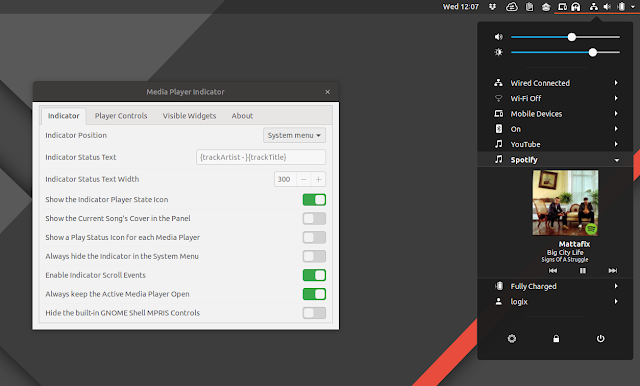 Media Player Indicator Gnome 3.28 bug