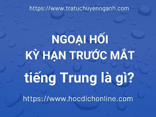 Ngoại hối kỳ hạn trước mắt tiếng trung là gì