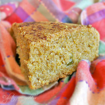 Tender gluten-free cornbread, Santa Fe style