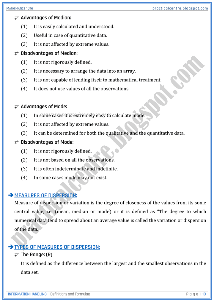 information-handling-definitions-and-formulas-mathematics-10th