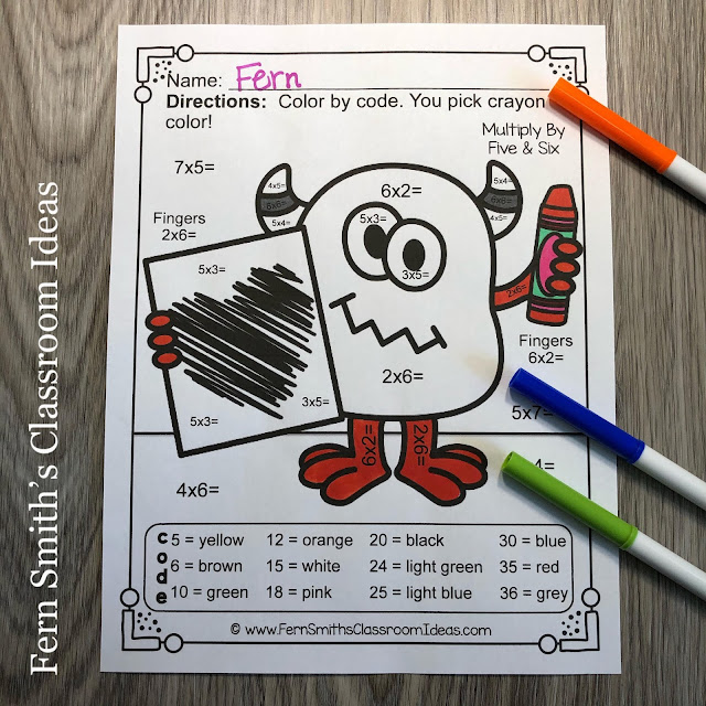 Click Here to Download This St. Valentine's Day Color By Number Love Monsters Addition, Subtraction, Multiplication, and Division Four Pack Bundle Resource to Use with Your Students Today!