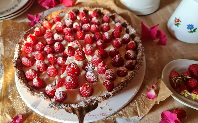 Tarta de frambuesas