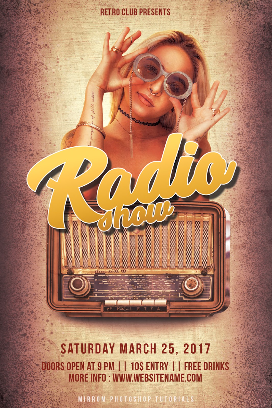Create a Retro Style Radio Show Flyer In Photoshop