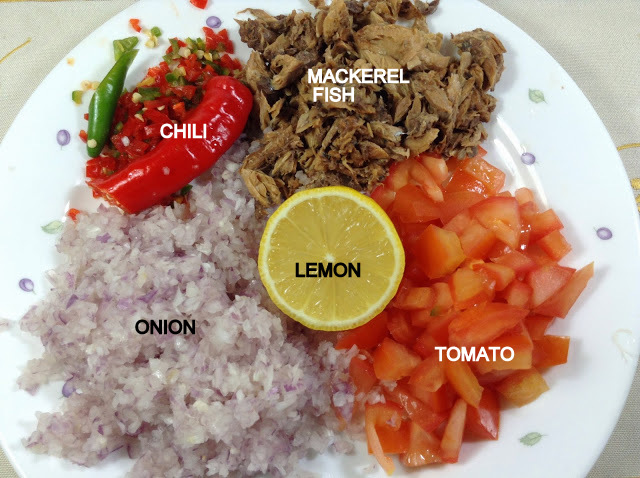 Ingredients for Avocado and Canned fish salad