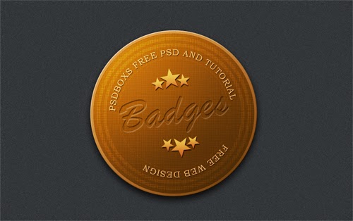 Free PSD Brown Badges