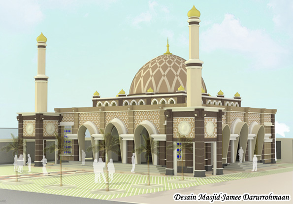 Desain Menara Jam Masjid Darurrohmaan