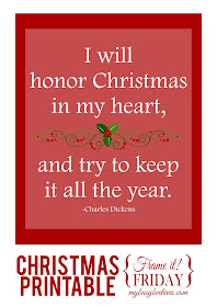 I will honor Christmas in my heart... a free Christmas printable