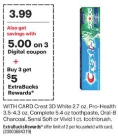 FREE Crest Products CVS Deal 9/3-9/9