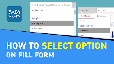 HOW TO SELECT OPTION ON FILL FORM