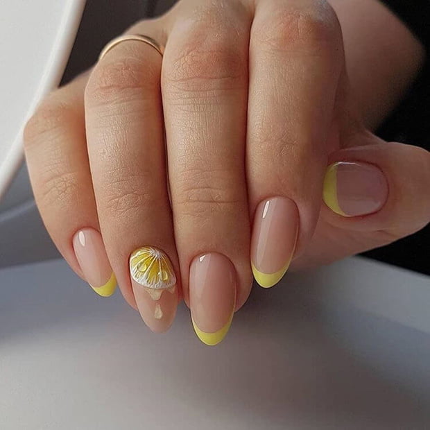 Yellow Style Nail Art Ideas #40