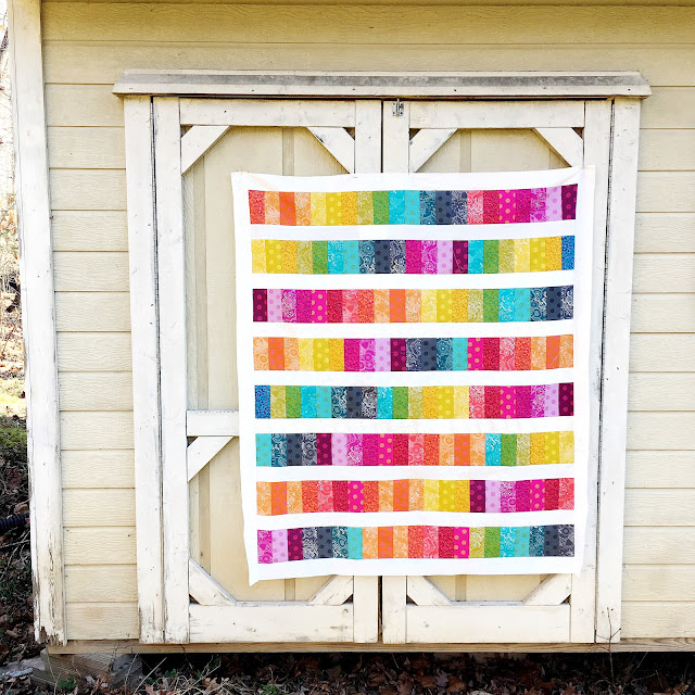 Rainbow Quilt Top Finish! 