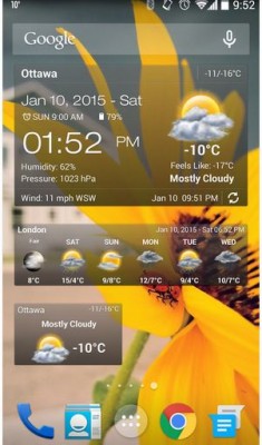 تطبيق Weather & Clock Widget 