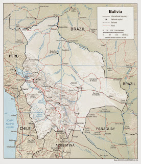 Bolivia - Hartat gjeografike në Bolivisë 