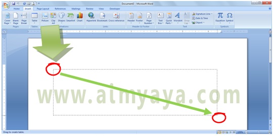 Microsoft word sebagai aplikasi pembuatan dokumen sangat mendukung pembuatan tabel Tutorial Cara Membuat Tabel di Ms Word 2007