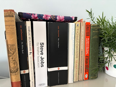 My to be read pile in June 2025