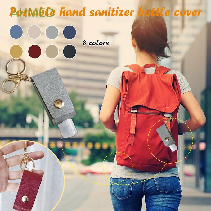 [ ahmed.vn ] AHMED 30ml Cosmetic Container Portable with Keychain Holder Refillable Bottles Travel with Bottle Cover Reusable High Quality Hand Sanitizer Bottles/Multicolor