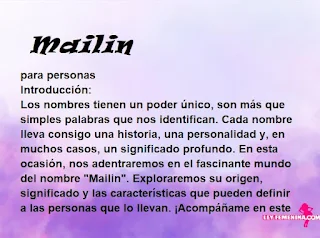 significado del nombre Mailin