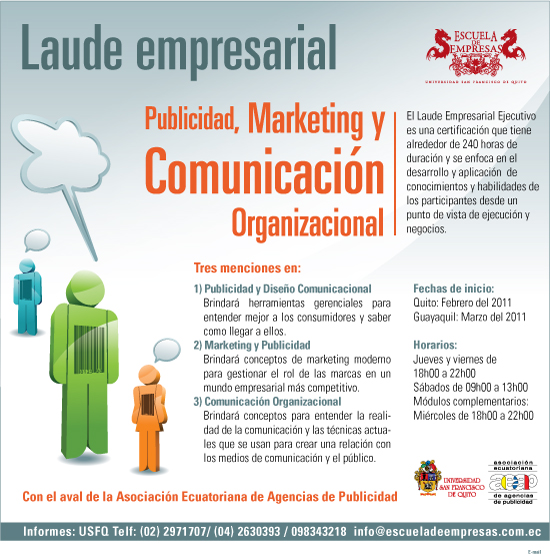 Laude Empresarial: Certificación en Publicidad, Marketing y Comunicación Organizacional