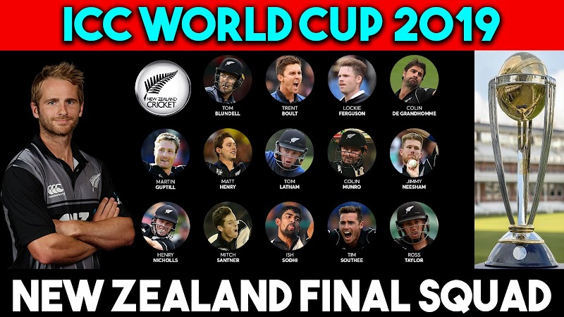 ICC Cricket World Cup 2019: New Zealand Announce 15-Member Squad | New Zealand World Cup Squad 2019