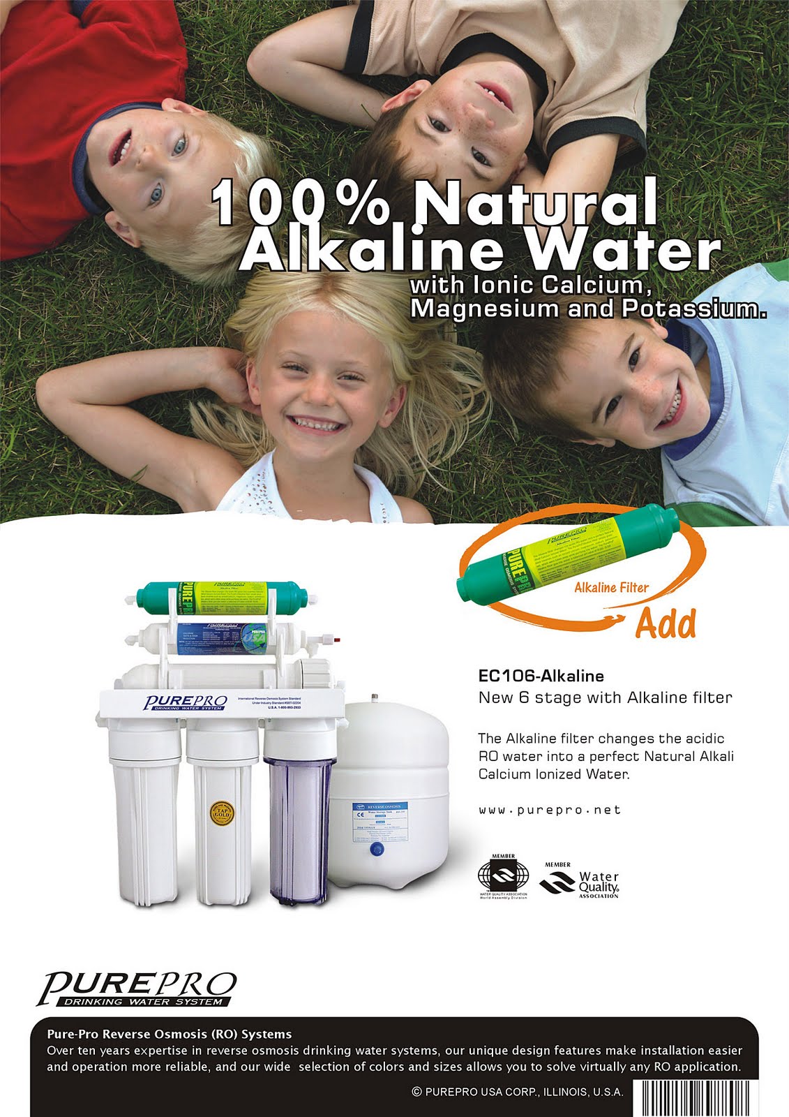 PurePro® EC106-Alkaline Reverse Osmosis Water Filter System