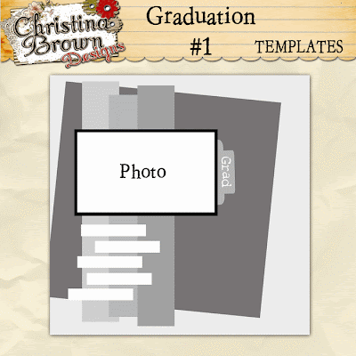 http://www.christinabrowndesigns.com/2009/06/graduation-template-1-freebie.html