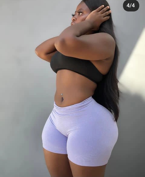 Ghanaian Curvy Model, Narkie, Displayed Curves In A Short Yoga Pant    Having beautiful shape is an added advantage for most model online Interestingly, they are using that figures to attract more followers and that have been working them.  However, Ghanaian curvy model Narkie took to her Instagram to share beautiful photos of herself posing in a white short skintight yoga pant  Many of Narkie fans who happens to saw this image below on their IG feeds  comments on Narkie's frame in the tight pants   Take a look at the photos below