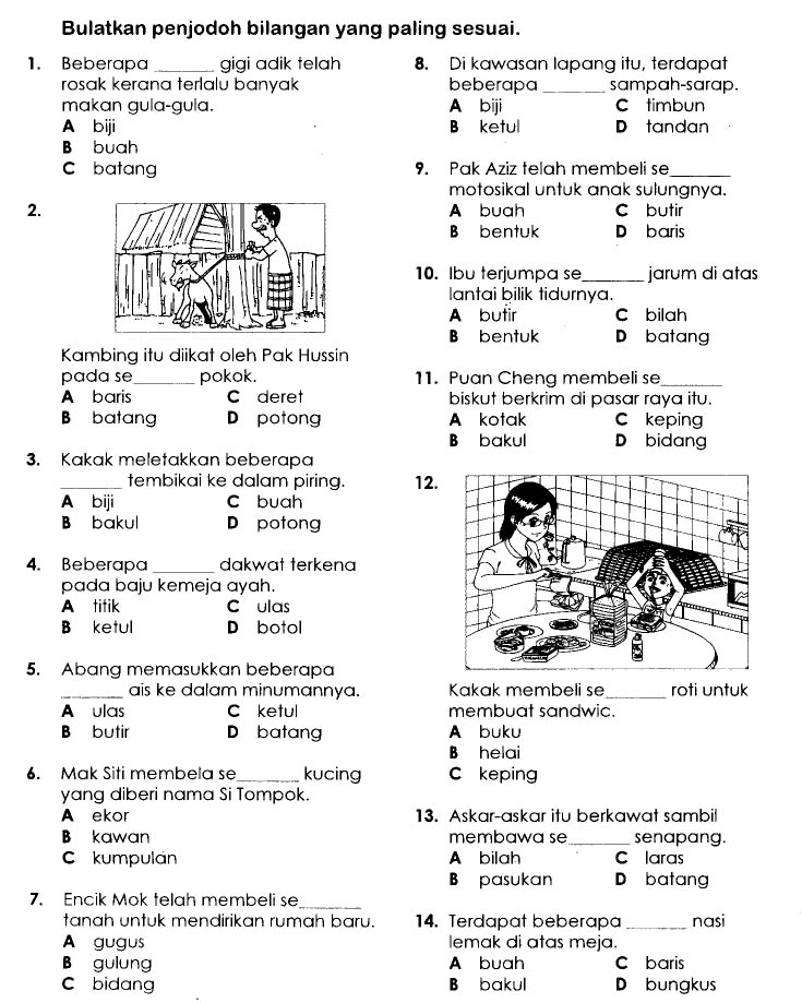 Marilah Belajar Bahasa Malaysia: Latihan