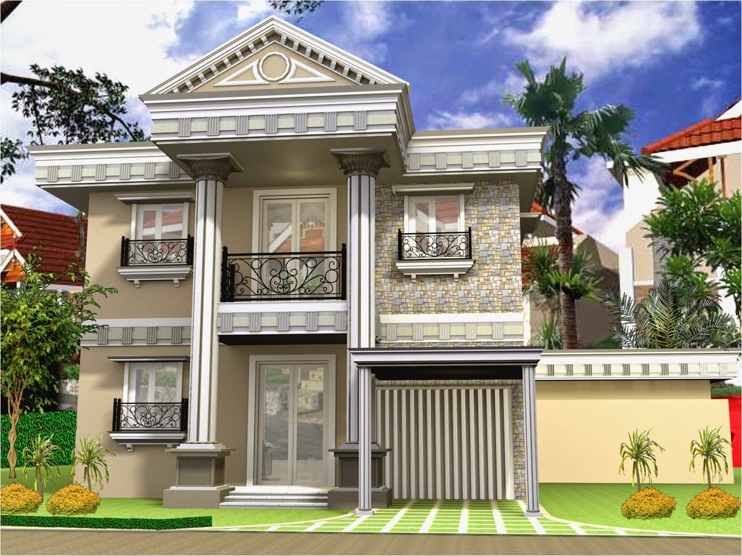 Home Design Interior Singapore Rumah 2 Lantai Atap Limas Desain