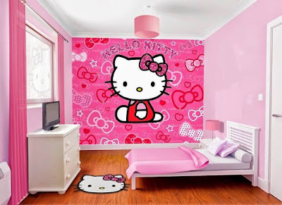 Kamar Tidur Feminim Bernuansa Hello Kitty