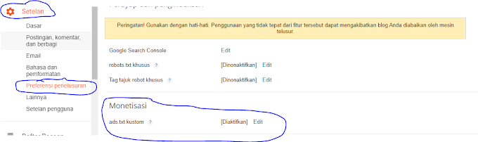 Cara Mengaktifkan ads.txt yang ada pada blogspot ?