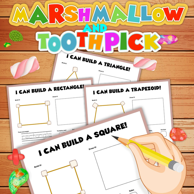 Marshmallow and toothpick shape activity