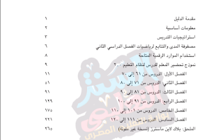 دليل المعلم في الرياضيات للصف الاول الابدائي الترم التاني