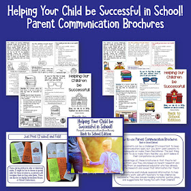 Helping Parents Help their Children be Successful: Here are some ideas to help keep communication open and share information with parents. Plus, there's a freebie!